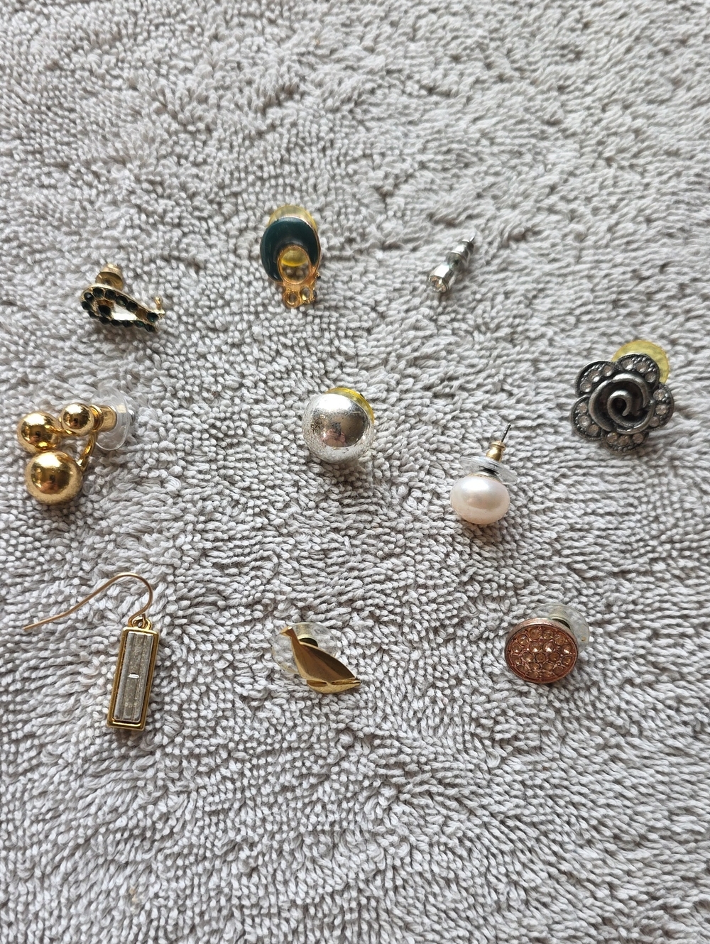 Mixed Gold & Silver Women's Earring Singles Set - Assorted Studs and Drops